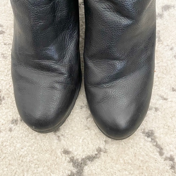 Top Gloria Black Leather Booties - Picture 3 of 6